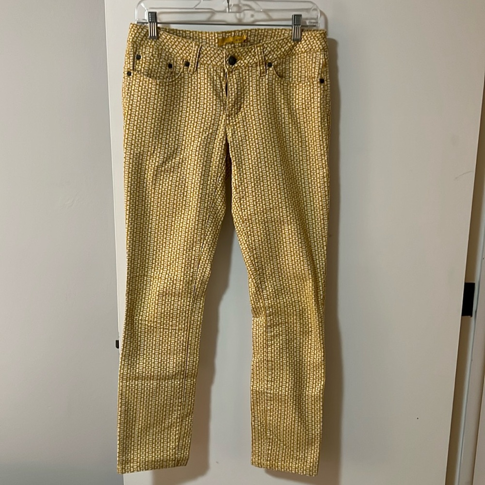 Women’s prAna Yellow Print Pant Size 4/27